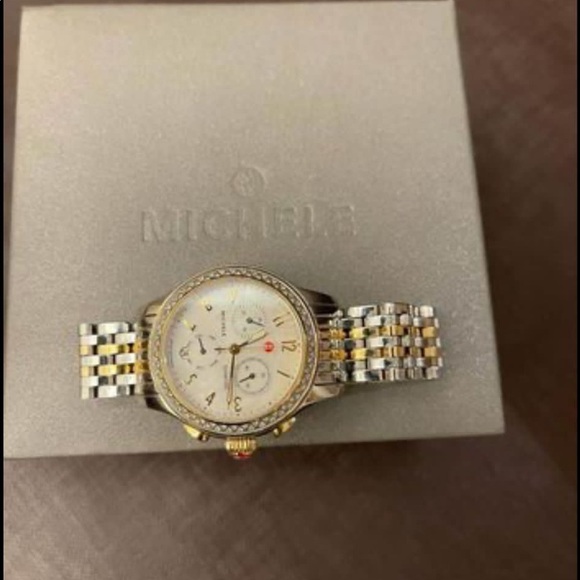 Michelle two-tone 18 k Gold Diamond watch - Picture 1 of 7
